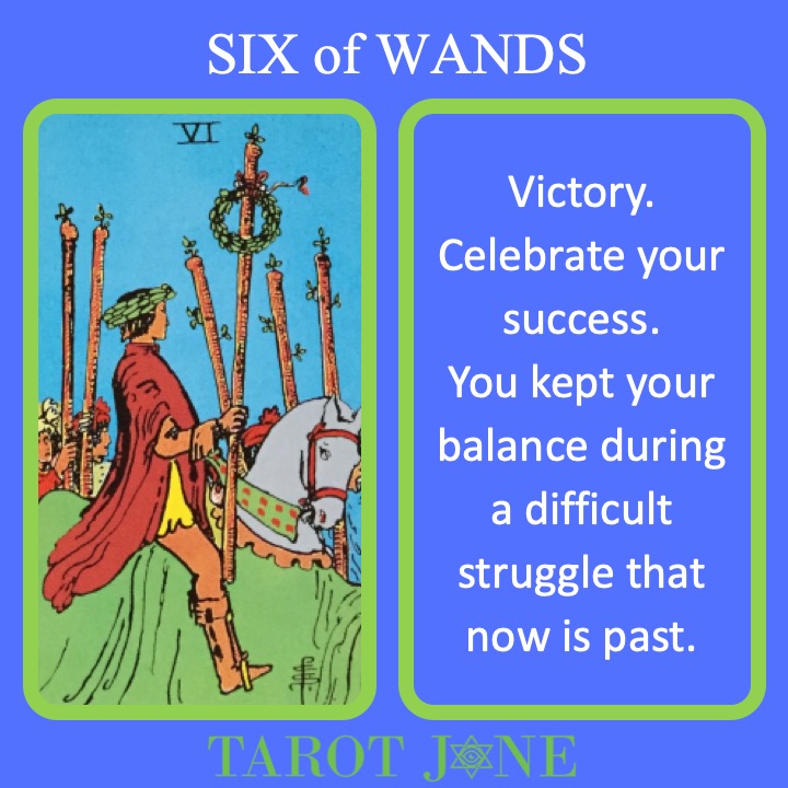 The RWS Minor Arcana Tarot Card, 6 of Wands, shows a triumphant parade indicating great success.