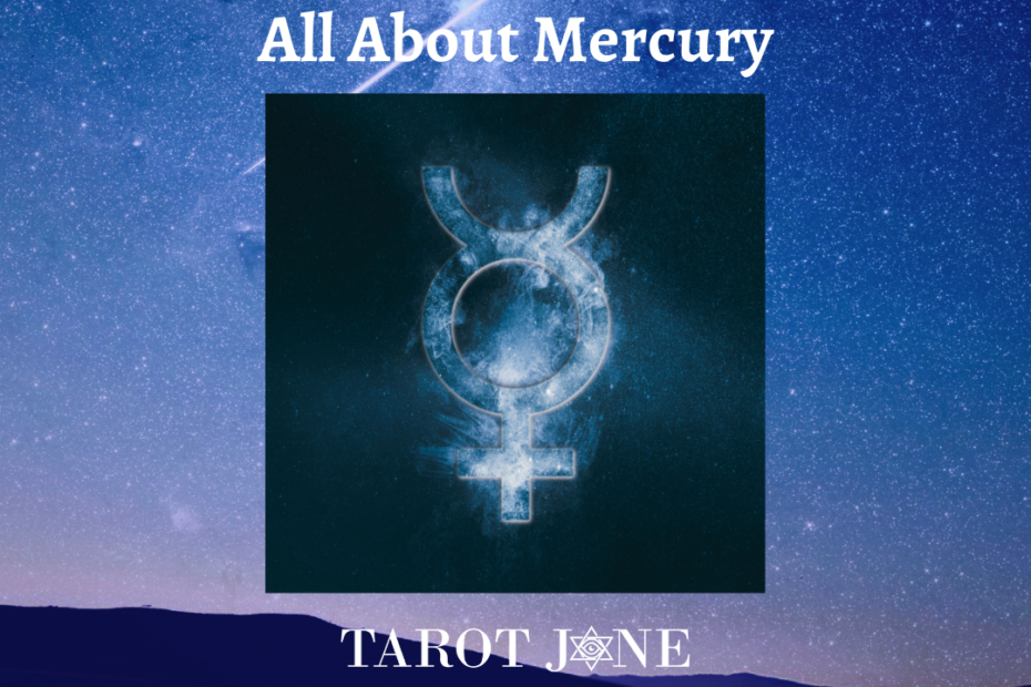 Mercury's symbol consists of the Venus symbol with horns indicating its ability to go between the masculine and feminine.