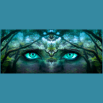 The soul of the world looks out from the trees.