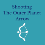 Image of an bow and arrow below the words Shooting the Outer Planet Arrow