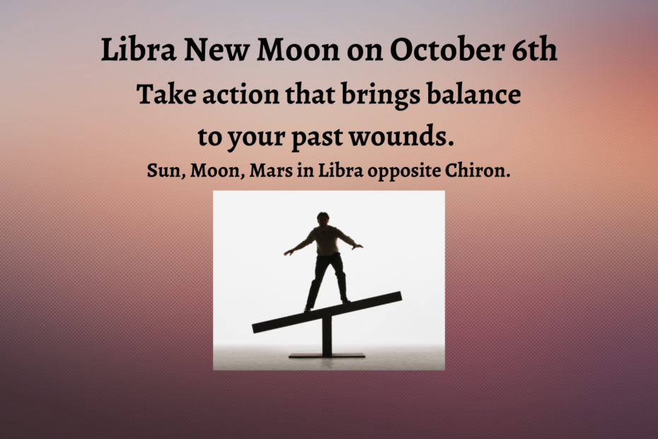 A figure works to maintain their balance showing the difficult balance required during the Libra New Moon.